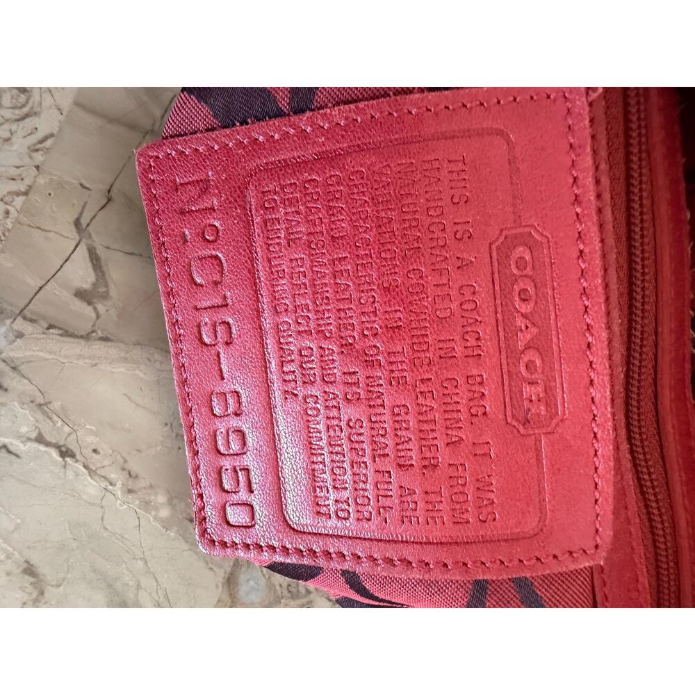Vintage Authentic Coach Red 6950 Amanda Hobo Shoulder Bag Purse - Picture 11 of 11